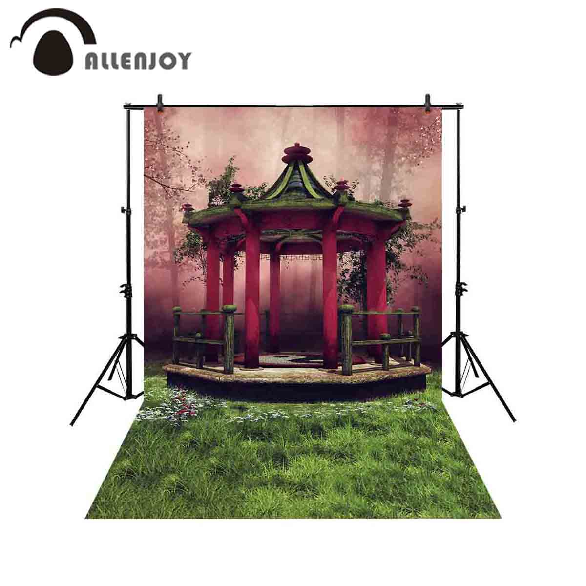 사진 스튜디오에 대 한 allenjoy 배경 다채로운 동양 전망대 과수원 피 벚꽃 잔디 배경 photocall